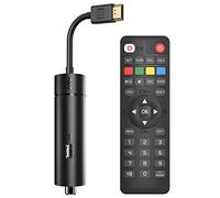 DCOLOR Decoder DVB-T2/C Mini HDMI Stick,Decoder Digitale Terrestre 2024 Invisibile TV Uscita 1080p Supporta HEVC H.265 10Bit Dolby Audio/PVR Recorder [Telecomando Programmabile 2 in 1] per HD TV