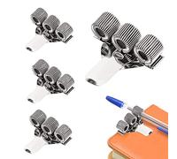 DCQQ 4 Pezzi Porta Penna in Acciaio Inox Con Clip Tasca - Supporto Con Fori e Molla Per Blocco Note e Appunti