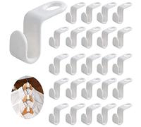 DCQQ 50 Pezzi Ganci di Collegamento per grucce Connettori Appendiabiti Ganci Connettori Appendiabiti Salvaspazio Connettore Appendiabiti Impugnatura per Vestiti Cappotto Armadio (bianco)