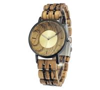 DCRYRPQES Orologio in legno for uomo e donna, cronografo elegante, casual, con calendario, in legno(A005-3)