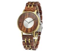 DCRYRPQES Orologio in legno for uomo e donna, cronografo elegante, casual, con calendario, in legno(A005-2)