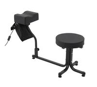 DCSYOG Sgabello per pedicure con poggiapiedi e aspirazione, sgabello per manicure e pedicure | altezza regolabile con aspirazione della polvere 2600 rpm (nero)