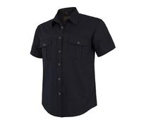 Dctop Camicia da uomo a maniche corte, casual, semplice, vestibilità normale, per il tempo libero, facile da ferro, con tasca sul petto, Nero 4#, M