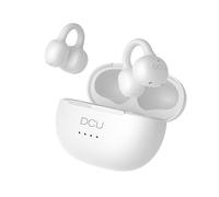 DCU TECNOLOGIC AirClip, cuffie wireless Bluetooth 6.0, Open-Ear con design a clip, 20 ore di riproduzione, a mani libere (bianco)