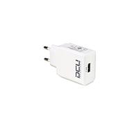 Caricatore USB DCU Tecnologic 5V 2.4A - Ricarica Veloce e Sicura - Compatto ed Efficiente - Ingresso Universale - Colore Bianco