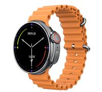 DCU TECNOLOGIC - Orologio da polso Boston - Display Amoled da 1,43" - Chiamate via Bluetooth e notifiche - Modalità Sportive - Monitoraggio della salute - 2 Cinturini in Silicone, Nero e Arancione