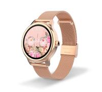 DCU TECNOLOGIC - Smartwatch Sophie - Orologio Intelligente Donna Rose Gold con Cinturino in Metallo Colore Oro Rosa - Touchscreen HD 1,2'' - IP67 Impermeabile - 22 Modalità Sport - App Smart DCU