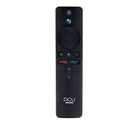 DCU Tecnologic | Telecomando a distanza per televisori Xiaomi MI | Controllo remoto TV | con controllo vocale | Pulsante per Netflix e Prime Video | Nero