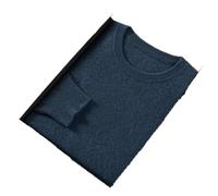 Dcvmvmn Camicetta da uomo Autunno Inverno Tinta unita Girocollo Maglione di Cashmere Versatile Pullover lavorato a, Blu (Midnight), M