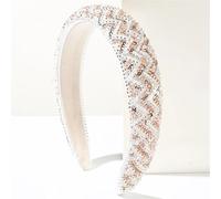 Dcvmvmn Fasce per capelli da donna fatte a mano con paillettes con perline e onde per lavare il viso