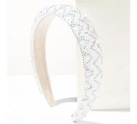 Dcvmvmn Fasce per capelli da donna fatte a mano con paillettes con perline e onde per lavare il viso