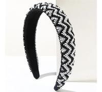 Dcvmvmn Fasce per capelli da donna fatte a mano con paillettes con perline e onde per lavare il viso