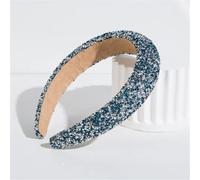 Dcvmvmn Fascia per capelli da donna con perline e perle di cristallo, ampia fascia a croce scintillante accessori per capelli regali