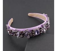 Dcvmvmn Fascia per capelli da donna con strass colorati, accessorio per feste e viaggi