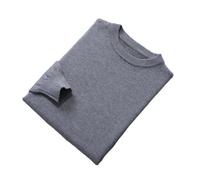 Dcvmvmn Maglione misto cashmere autunno inverno da uomo maglione O-collo pullover sciolto oversize maglia camicia, Grigio, 3XL