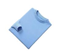 Dcvmvmn Maglione misto cashmere autunno inverno da uomo maglione O-collo pullover sciolto oversize maglia camicia, Azzurro chiaro, 3XL