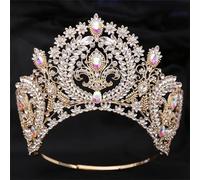 Dcvmvmn Miss Universo - Corona per capelli con strass, grande, per matrimoni, feste, spettacoli, accessori