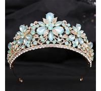 Dcvmvmn Tiara da donna a forma di goccia d'acqua in cristallo, per festa di nozze, elegante, accessorio per capelli da sposa