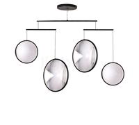 DCW Focus Lampadario a corona LED 4 fuochi, nero