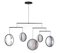 DCW Focus Lampadario a corona LED 5 fuochi, nero