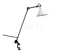 DCW Lampe Gras No 201 Lampada con morsetto a vite conica, nera, bianco/rame lucido