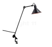 DCW Lampe Gras No 201 Lampada con morsetto a vite conica, nera, nero/rame lucido