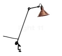 DCW Lampe Gras No 201 Lampada con morsetto a vite conica, nera, rame grezzo