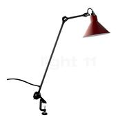 DCW Lampe Gras No 201 Lampada con morsetto a vite conica, nera, rosso