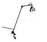 DCW Lampe Gras No 201 Lampada con morsetto a vite rotonda, nera, cromo