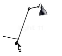 DCW Lampe Gras No 201 Lampada con morsetto a vite rotonda, nera, nero/bianco