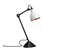 DCW Lampe Gras No 205 Lampada da tavolo nera, bianco/rame lucido