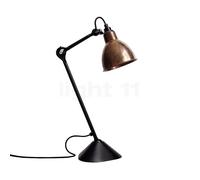 DCW Lampe Gras No 205 Lampada da tavolo nera, rame grezzo
