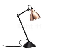 DCW Lampe Gras No 205 Lampada da tavolo nera, rame lucido/bianco