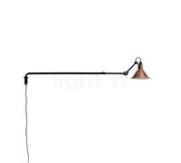 DCW Lampe Gras No 213 Lampada da parete nera, rame grezzo/bianco
