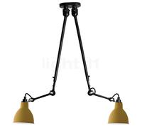 DCW Lampe Gras No 302 Double Lampada a sospensione, giallo