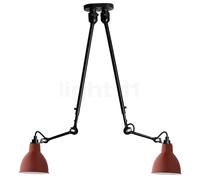 DCW Lampe Gras No 302 Double Lampada a sospensione, rosso