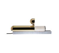 DCWédition ISP Lampada da Tavolo Base marmo bianco Ottone lucido + vernice trasparente