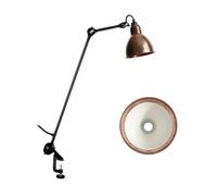 DCWédition Lampe Gras N°201 Lampada da Tavolo CLASSIC ROUND SHADE Rame grezzo bianco