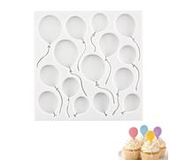 DCYQAIN Stampo in silicone 3D a forma di palloncino, per uso alimentare, antiaderente, per decorare torte, cioccolato, pasta di zucchero, cupcake, caramelle e argilla artigianale (grigio)