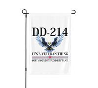 DD-214 È una cosa da veterani che non capiresti Bandiere 12x18 pollici Ft Striscione bifacciale Cartello da giardino Senza asta portabandiera