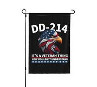DD-214 È una cosa da veterani che non capiresti Bandiere 12x18 pollici Ft Striscione bifacciale Cartello da giardino Senza asta portabandiera