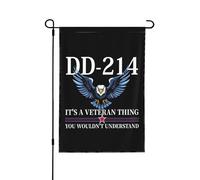 DD-214 È una cosa da veterani che non capiresti Bandiere 12x18 pollici Ft Striscione bifacciale Cartello da giardino Senza asta portabandiera