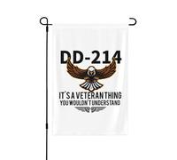DD-214 È una cosa da veterani che non capiresti Bandiere 12x18 pollici Ft Striscione bifacciale Cartello da giardino Senza asta portabandiera