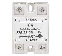 DD 25A Relè A Stato Solido, SSR-25 5-220V DC Scheda Relè A Stato Solido Uscita 3-32V Modulo Relè di Tensione, per Automazione Industriale, Controllo Macchinari(CC Controllo CC)
