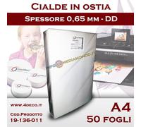 DD - A4 - CIALDA SPESSA PER TORTE / OSTIE EDIBILI - 20 Fogli - FORMATO A4 NEW