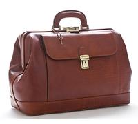 DD Firenze D&D - Doctor's Bag Borsa medico Classica - Made in Italy (Mogano Opaco)