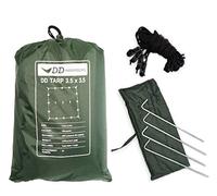 DD Hammocks - DD Tarp 3,5x3,5 - Verde oliva - Telone leggero completamente impermeabile per amaca esterna, campeggio e bushcraft