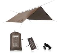 DD Hammocks - Tendalino in tela catramata, leggero, versatile e robusto, misure: 3 x 3 m, Coyote Brown