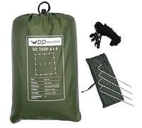 DD Tarp - Tettuccio antipioggia, 4 x 4 m, colore: Verde