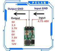 DD4012SA 1A DC 5-40V a 3V 3.3V 3.7V 5V 6V 7.5V 9V 12V Regolatore DC-DC Step-Down Buck Converter Modulo Scheda